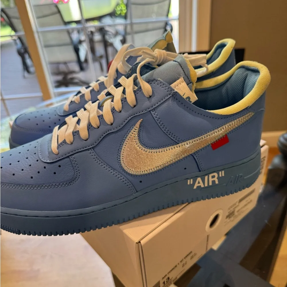 Nike Air Force 1 low Off White University Blue - Picture 12 of 13